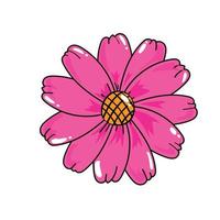 mano dibujo flores elemento conjunto 01 vector