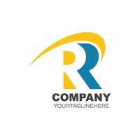 R letter logo business vector