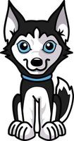 Mini Husky Mascot vector