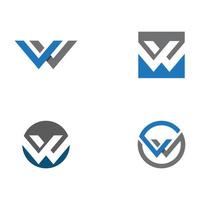 W Letter Logo Template vector