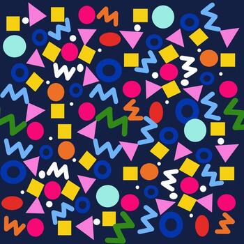 Abstract colorful shape seamless pattern background. vector