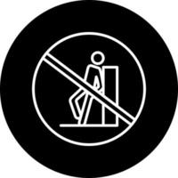 Do Not Lean Door Vector Icon