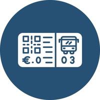 Bus Ticket Vector Icon