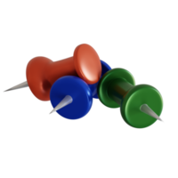 3d rendered push pins perfect for design project png