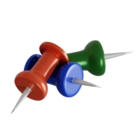 3d rendered push pins perfect for design project png