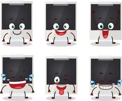 Cartoon character of black polaroid with smile expression vector