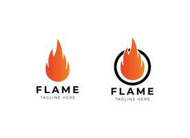 Fire Flame Torch Logo Design vector