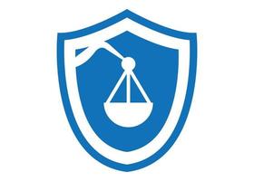 abogado ley icono logo diseño modelo vector aislado