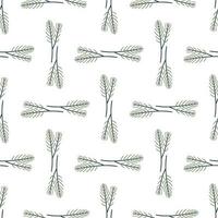 Branch of fir. Winter festival seamless pattern. vector