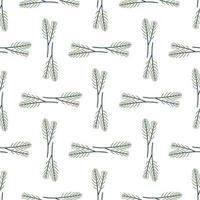 Branch of fir. Winter festival seamless pattern. vector