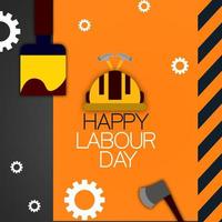 labour day with tools and background photo