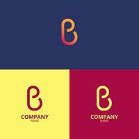 The letter b logo with a clean and modern style also uses a gradient color of striking red and faded yellow that has a professional feel, perfect for strengthening your company logo branding vector