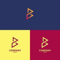 The letter b logo with a clean and modern style also uses a gradient color of striking red and faded yellow that has a professional feel, perfect for strengthening your company logo branding vector