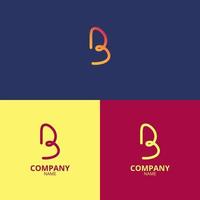 The letter b logo with a clean and modern style also uses a gradient color of striking red and faded yellow that has a professional feel, perfect for strengthening your company logo branding vector