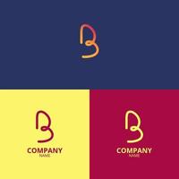 The letter b logo with a clean and modern style also uses a gradient color of striking red and faded yellow that has a professional feel, perfect for strengthening your company logo branding vector