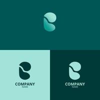 The letter b logo with a clean and modern style also uses a blue gradient color with a youthful theme, which is perfect for strengthening your company logo branding vector