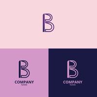 the letter b logo with a clean and modern style also uses a faded gradient red color with a more professional nuance, which is perfect for strengthening your company logo branding vector