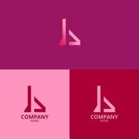 the letter b logo with a clean and modern style also uses a sharp gradient pink color with more colorful nuances, perfect for strengthening your company logo branding vector