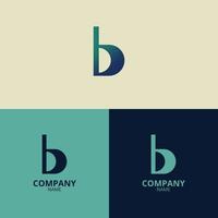 The letter b logo with a clean and modern style also uses a faded blue gradient color that has a professional feel, perfect for strengthening your company logo branding vector