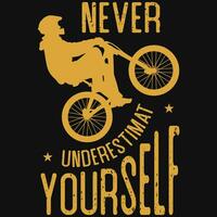 Bicycle riding tshirt design vector