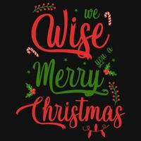 Christmas typographic tshirt design vector