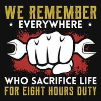 Labor day graphics tshirt design vector
