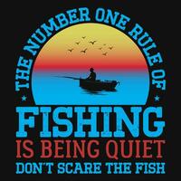 Fishing typographic graphics tshirt design vector