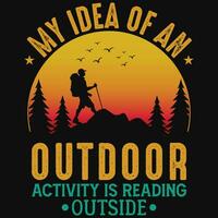 Mountain hiking adventure graphics tshirt design vector