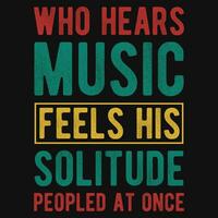 Music typography tshirt design vector