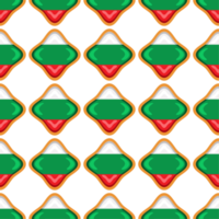 Pattern cookie with flag country Bulgaria in tasty biscuit png