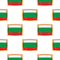 Pattern cookie with flag country Bulgaria in tasty biscuit png