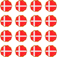 Pattern cookie with flag country Denmark in tasty biscuit png