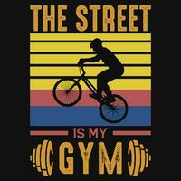 Bicycle riding vintages tshirt design vector