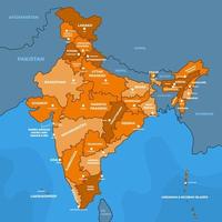 Country Map of India vector