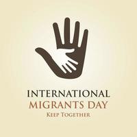 International Migrant Day banner set. illustration of migrant vector template banner set for web design