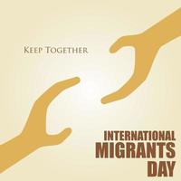 International Migrants Day Illustration Vector Template for Poster and Quotes