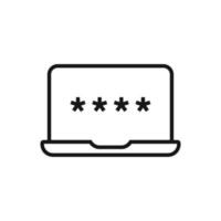 Editable Icon of Password, Vector illustration isolated on white background. using for Presentation, website or mobile app