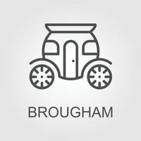 Royal brougham icon. Outline royal brougham vector icon for web design isolated on white background