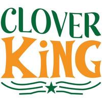 clover king t shirt design vector