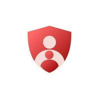 family security shield logo. vector illustration.