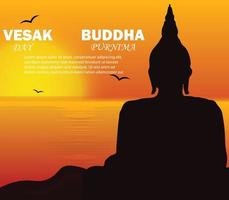 Vector illustration of buddha Purnima