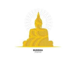 Vector illustration of buddha Purnima