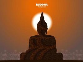 Vector illustration of buddha Purnima