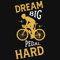 Bicycle riding tshirt design vector