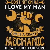 Mechanic graphics tshirt design vector