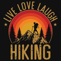 Mountain hiking typographic graphics tshirt design vector