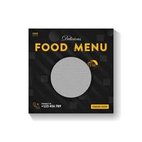 Food Menu Social media design vector