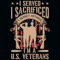 Veterans day graphics tshirt design vector