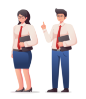 man and woman in suit. business concept illustration png