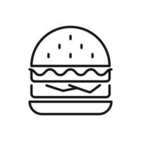 Editable Icon of Burger, Vector illustration isolated on white background. using for Presentation, website or mobile app